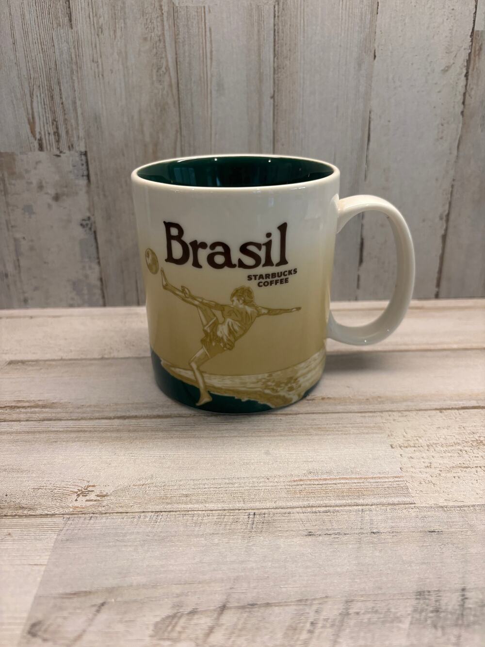 Starbucks Brasil Soccer Futbol Coffee Mug NWOT